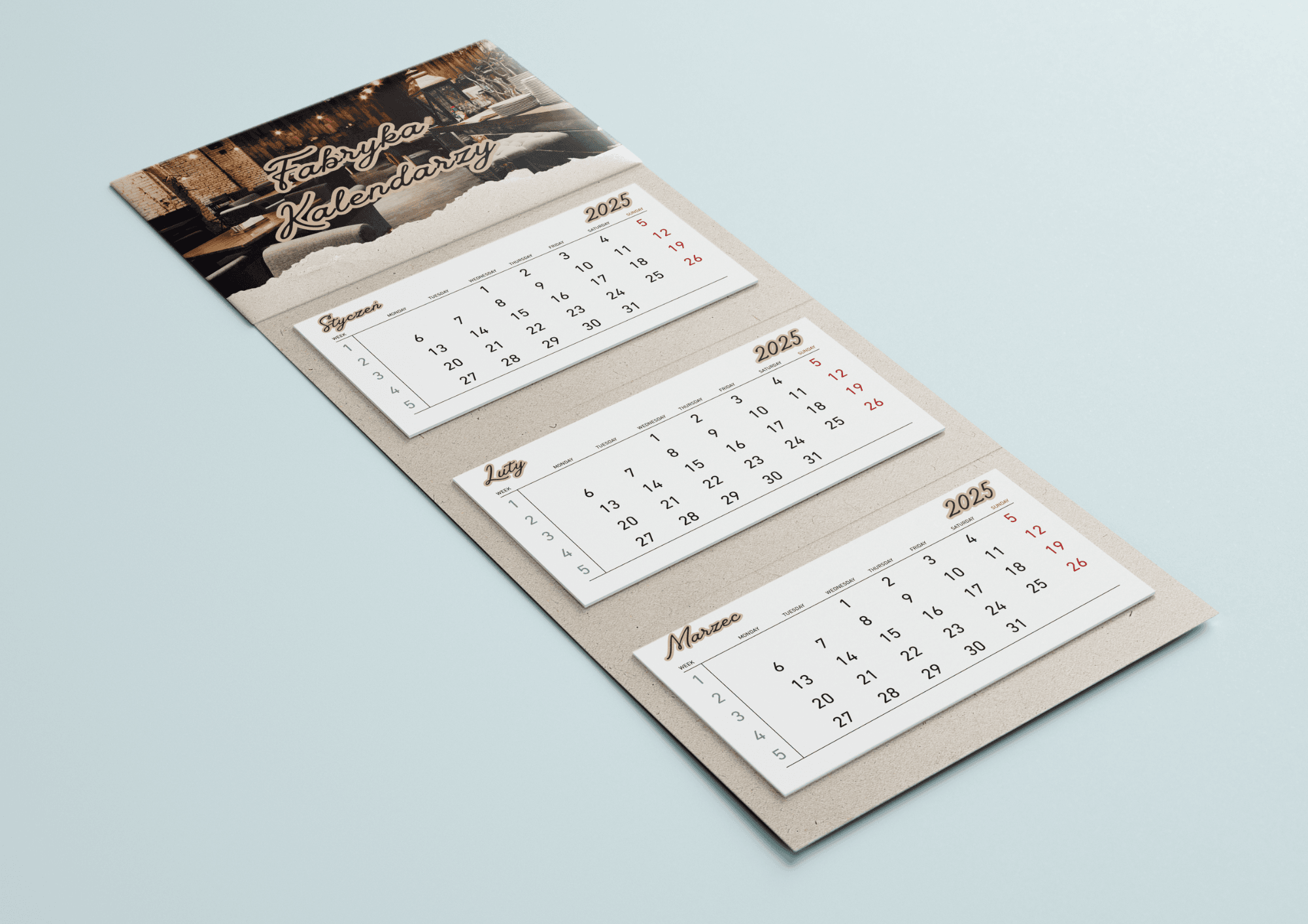 kalendarz trójdzielny fabryka kalendarzy